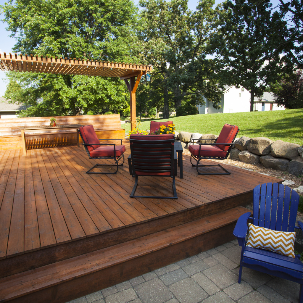 Wooden Patio in Greasby